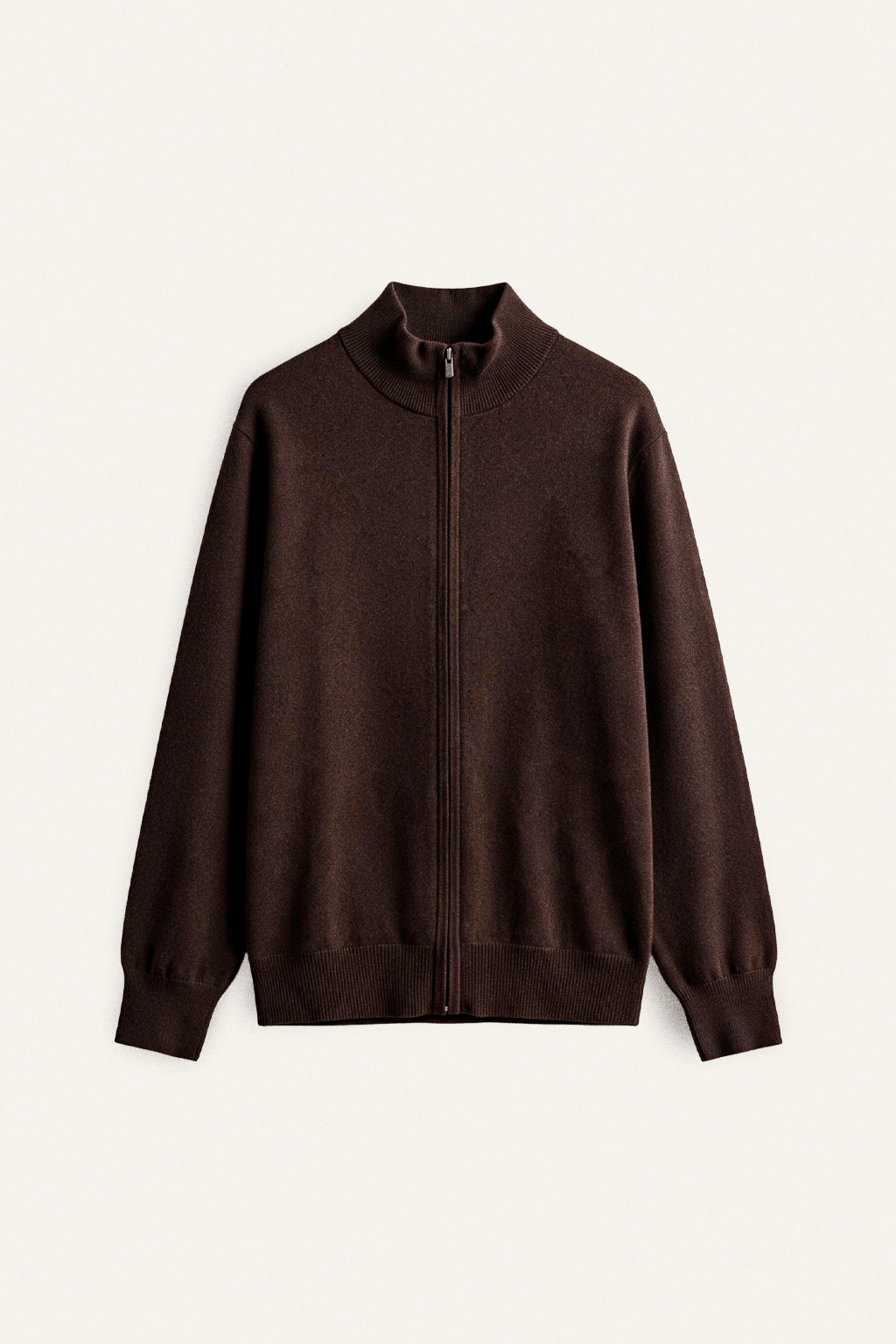 Full-Zip Cashmere-Blend Sweater