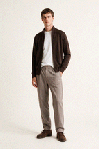 Full-Zip Cashmere-Blend Sweater