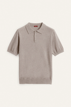Silk-Cashmere Knit Polo