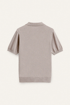 Silk-Cashmere Knit Polo